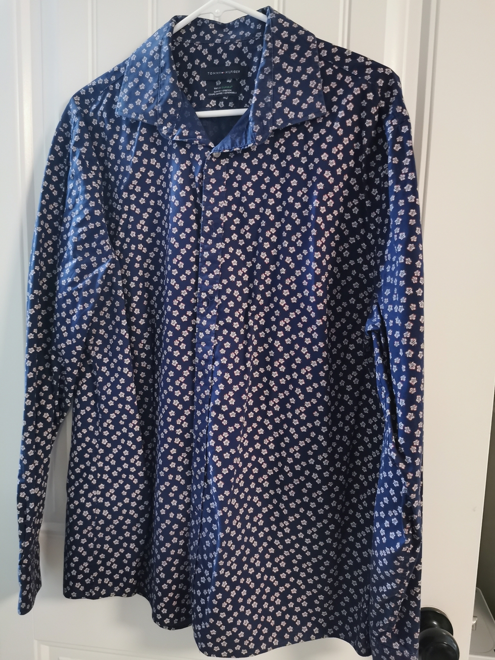 Tommy Hilfiger Navy Blue Floral Button-Down Shirt